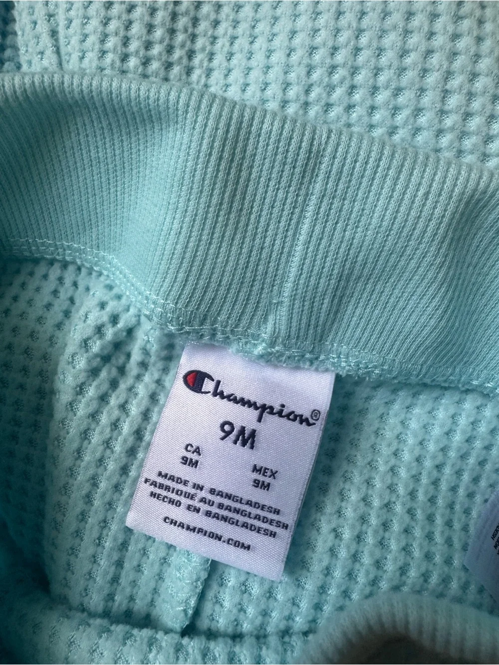 Champion Kids Light Blue Waffle Knit Matching Set